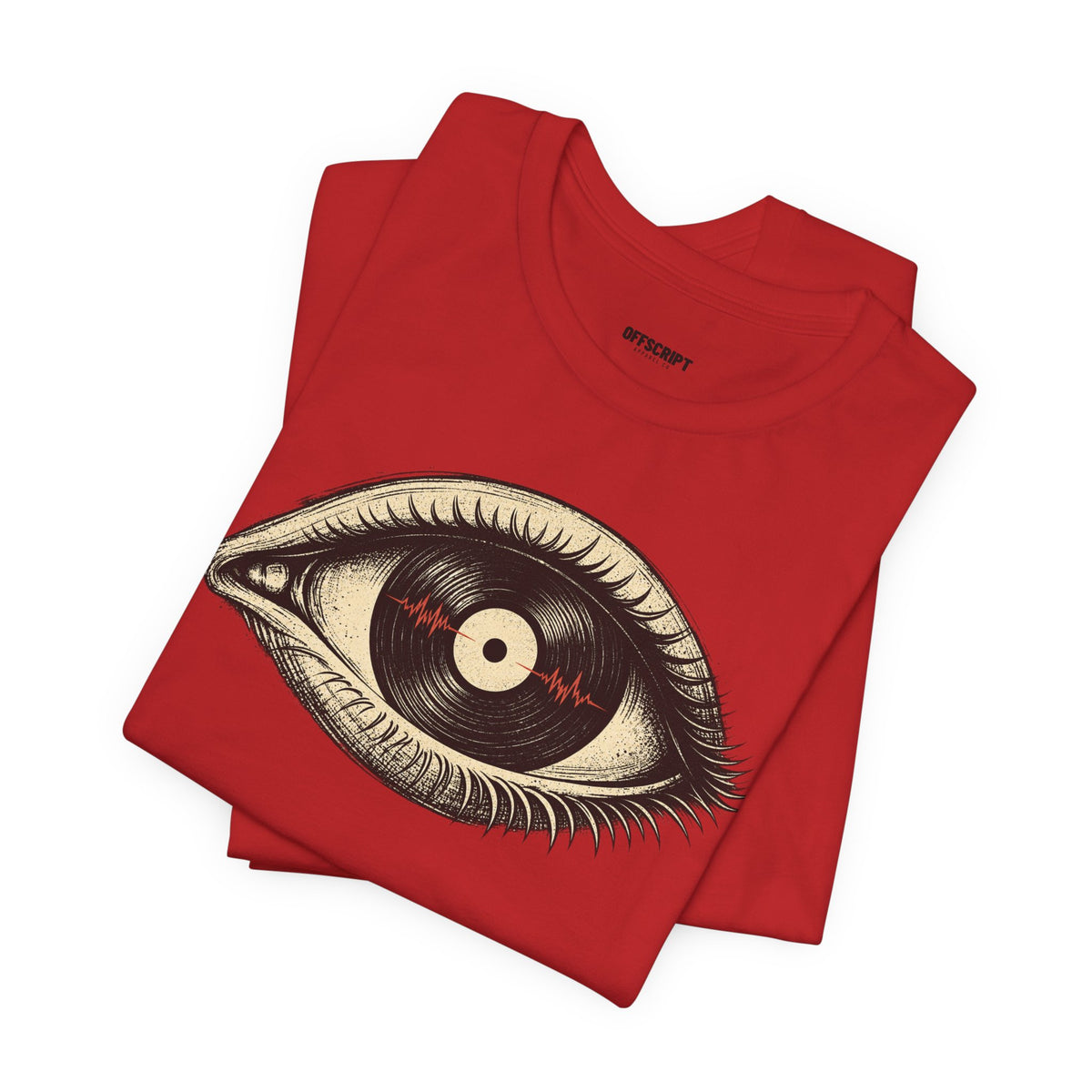 Graphic Tee — Vintage Vinyl Eye Illustration T‑Shirt
