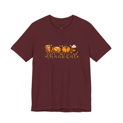 Thankful Harvest Tee — Thanksgiving Pumpkin & Pie Fall Shirt