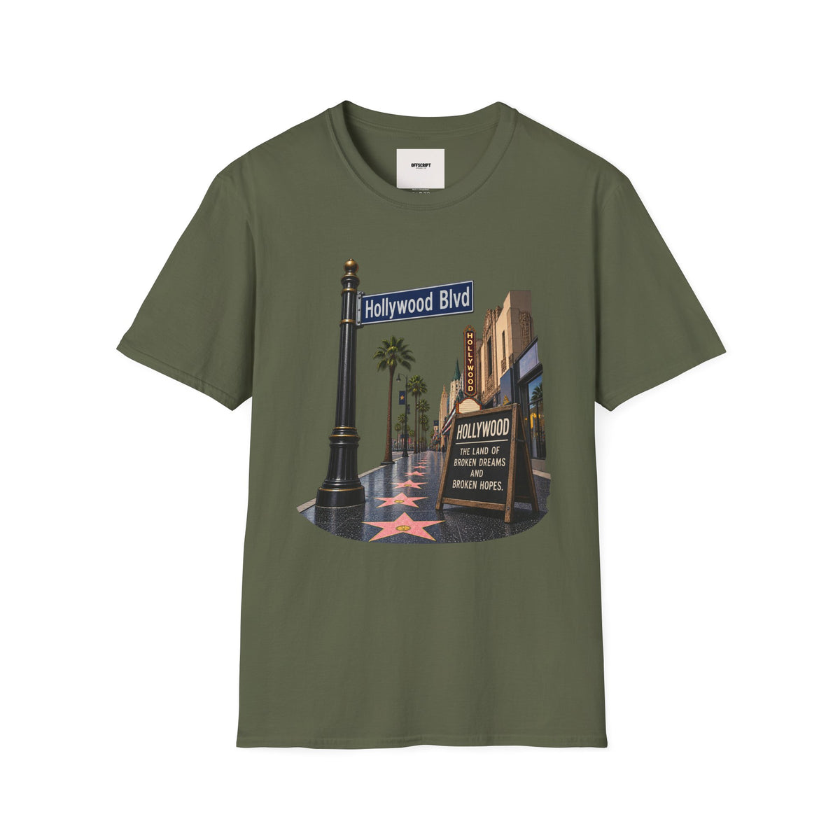 Hollywood Blvd T-Shirt — Vintage Palm Trees & Walk of Fame Tee