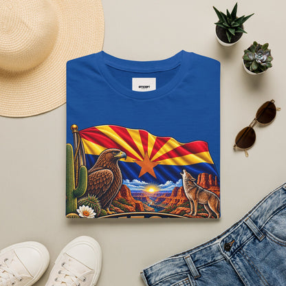 Arizona State T-Shirt — Desert Eagle & Coyote Flag Design