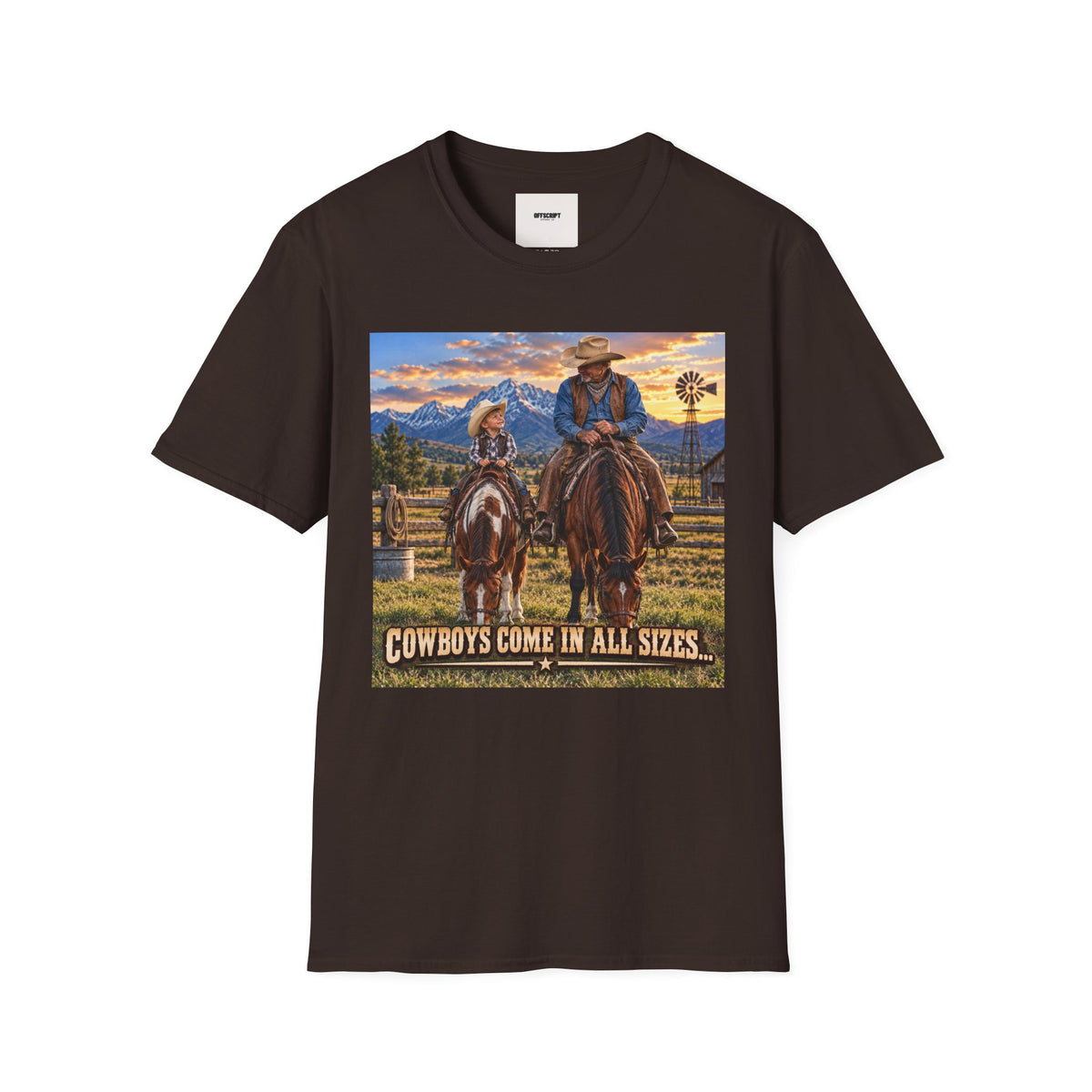 Cowboys Come in All Sizes T-Shirt — Father & Son Cowboy Western Tee