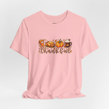 Thankful Harvest Tee — Thanksgiving Pumpkin & Pie Fall Shirt