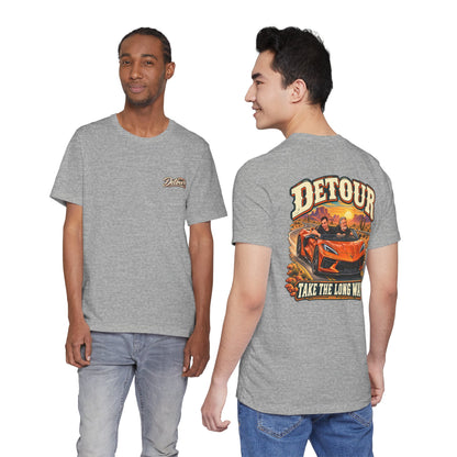 Detour Graphic Tee — 'Detour: Take the Long Way' Vintage Road Trip T‑Shirt