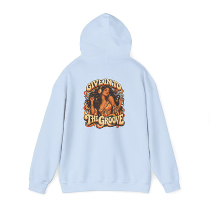 Hoodie — Give Into The Groove Retro Disco Graphic Hoodie