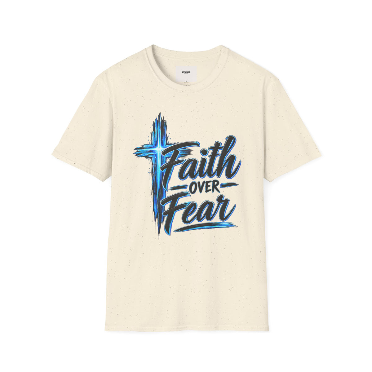 Faith Over Fear T‑Shirt — Christian Cross Inspirational Graphic Tee