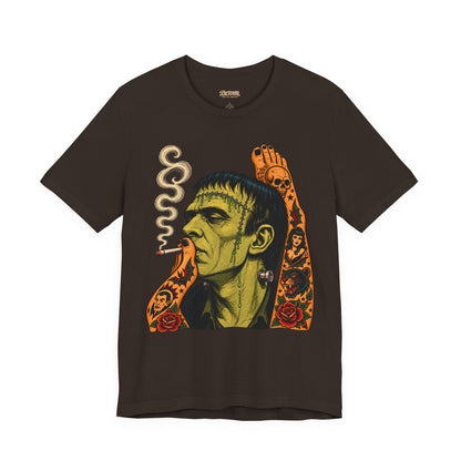 Vintage Frankenstein Smoking Monster T-Shirt