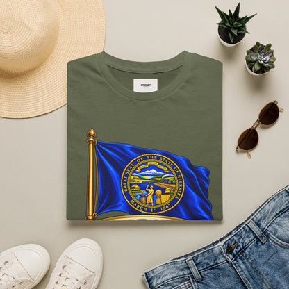 Nebraska State Flag T-Shirt — 'Equality Before the Law' Vintage Seal Tee