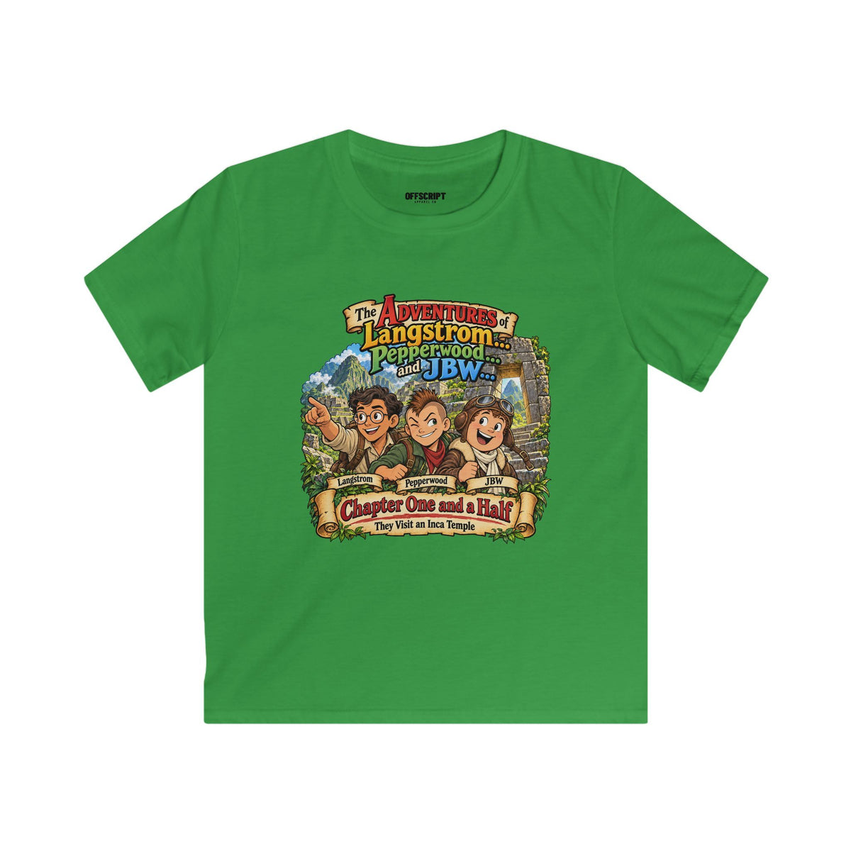 Kids Tee — "The Adventures of Langstrom, Pepperworth & JBW" Chapter One and a Half Illustration