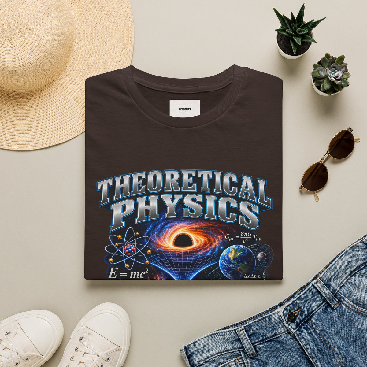 Theoretical Physics Graphic Tee — Science Galaxy Black Hole Design