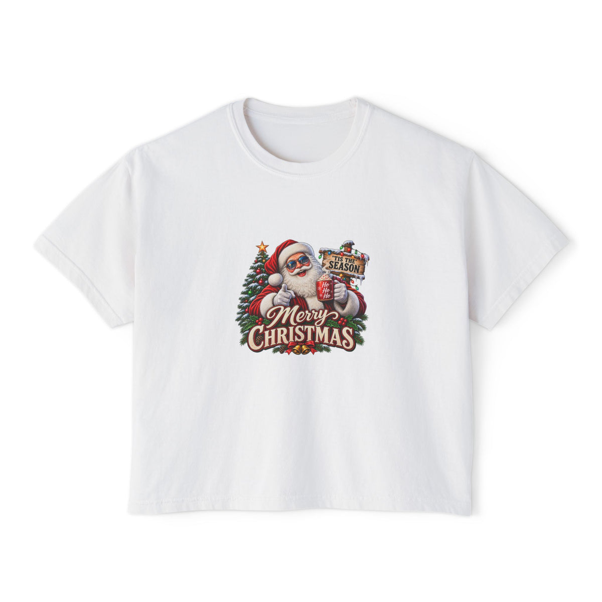 Merry Christmas Santa Women's Boxy Tee