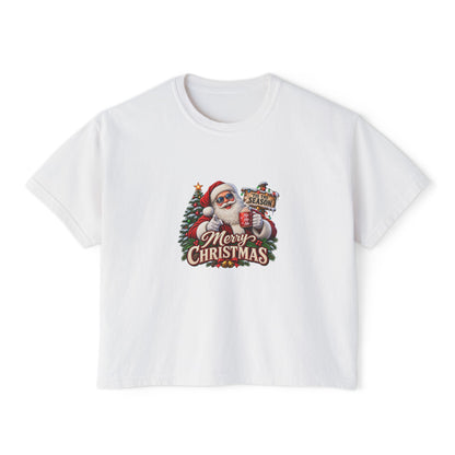 Merry Christmas Santa Women's Boxy Tee
