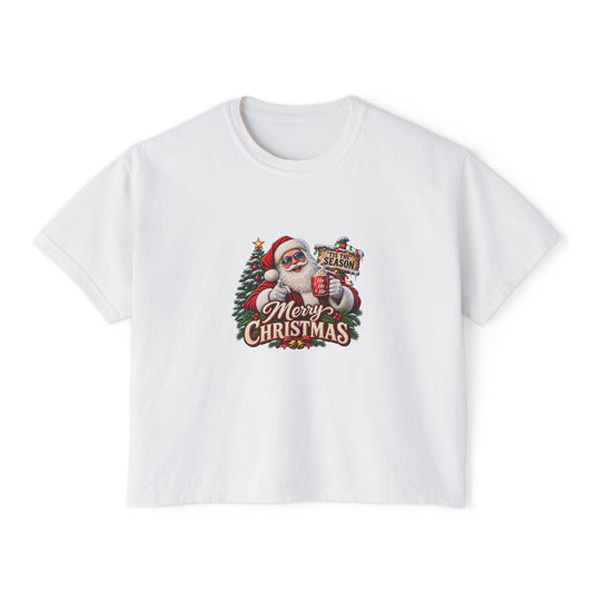 Merry Christmas Santa Women's Boxy Tee
