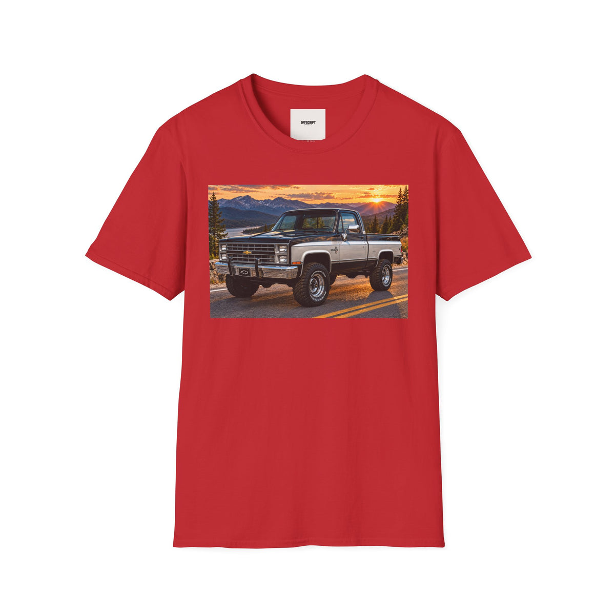 Vintage Chevy Truck T-Shirt — Sunset Mountain Off-Road Tee