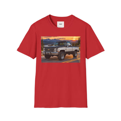Vintage Chevy Truck T-Shirt — Sunset Mountain Off-Road Tee