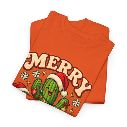 Merry Cactus Christmas Tee — Festive Holiday Cactus Shirt