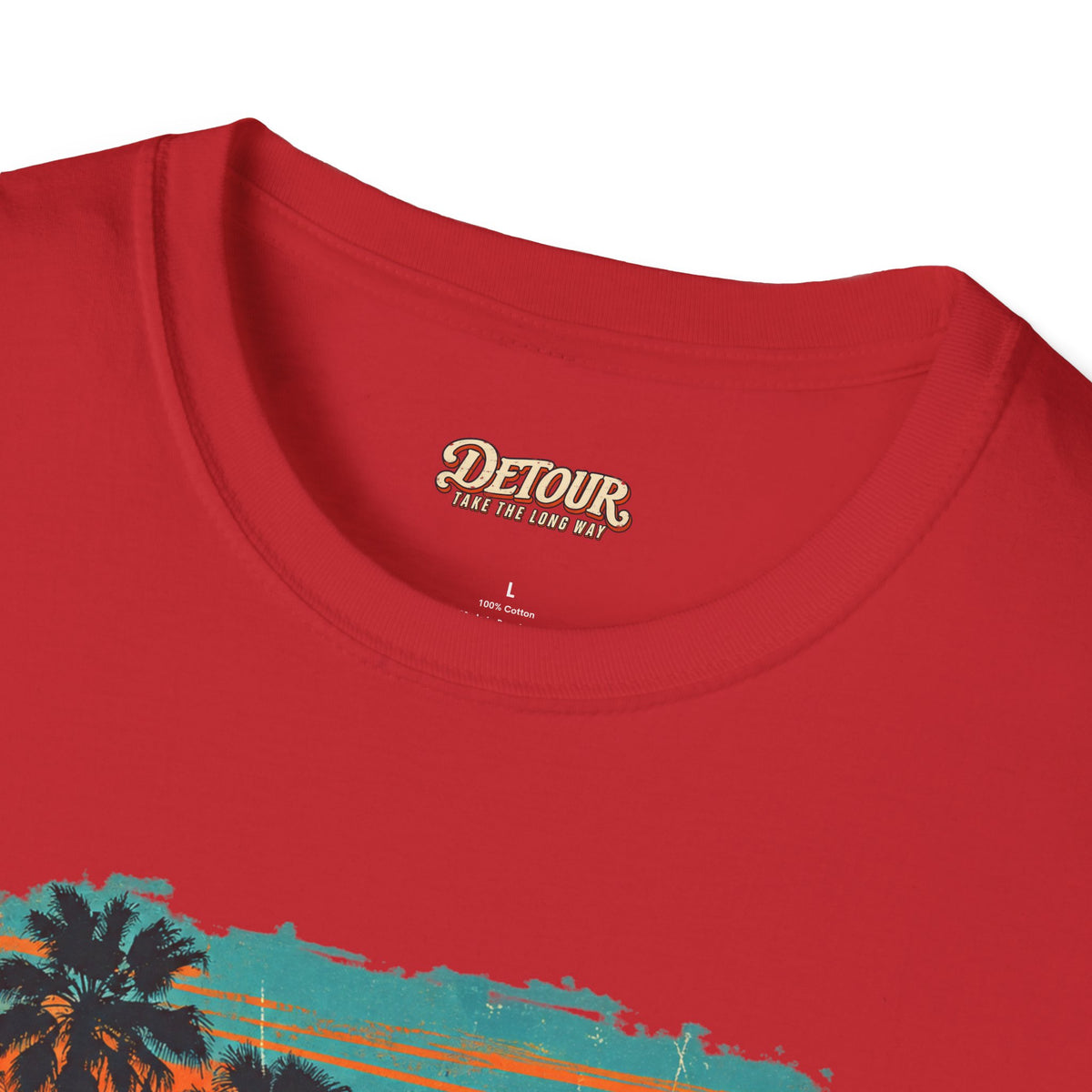 Retro Sunset Van T-Shirt – Tropical Beach Road Trip Graphic