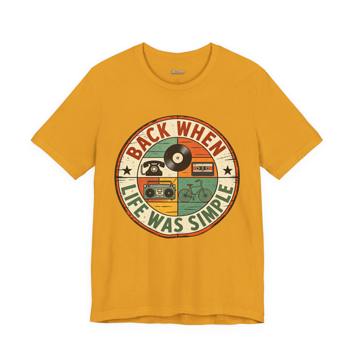 Back When Life Was Simple Vintage Retro T-Shirt