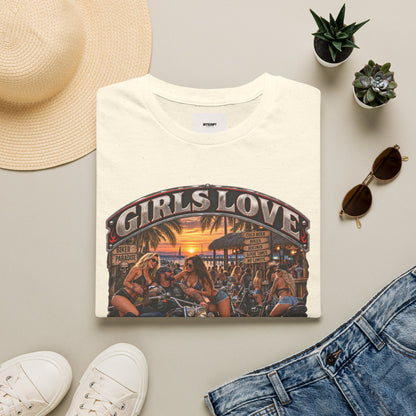 Girls Love Bike Week T-Shirt — Biker Bar Sunset Graphic Tee