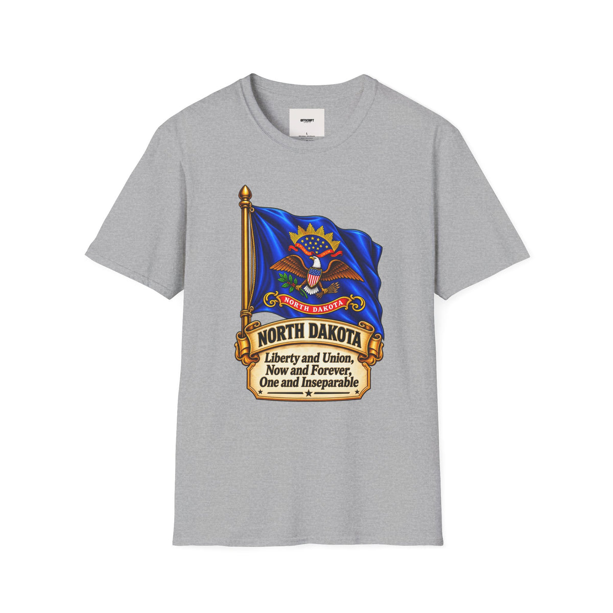 North Dakota Flag T-Shirt — State Seal Liberty & Union Tee