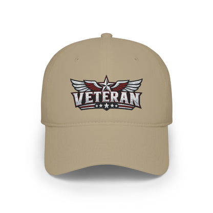 Veteran Embroidered Cap — Low Profile Patriotic Baseball Hat