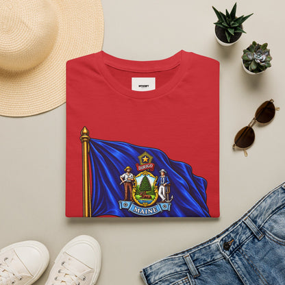 Maine State Flag T-Shirt — 'Dirigo (I Lead)' Vintage Flag Tee