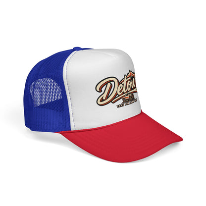 Detour Trucker Hat — Vintage Road Trip Mesh Cap