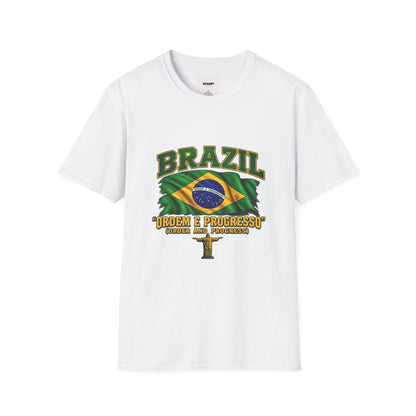 Brazil Flag T-Shirt — BRAZIL with Ordem e Progresso Graphic