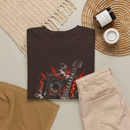 Electric Skull Guitar T‑Shirt — Rock & Metal Graphic Tee for Musicians and Fans