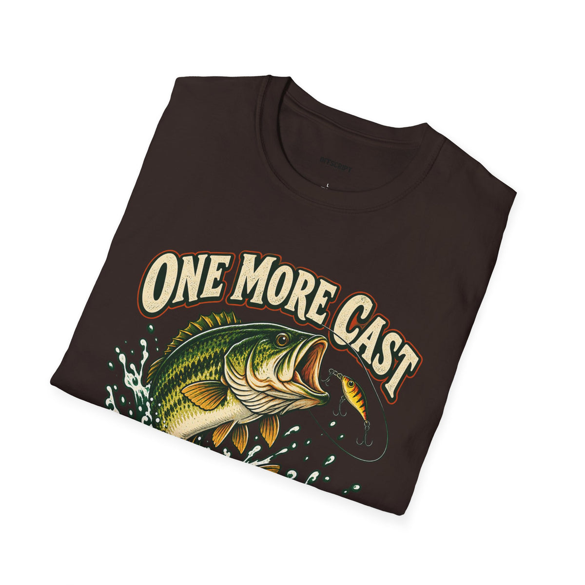 Fishing T-Shirt — "One More Cast" Bass Graphic Tee
