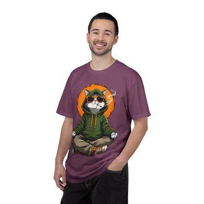 Meditating Cat in Sunglasses T-Shirt