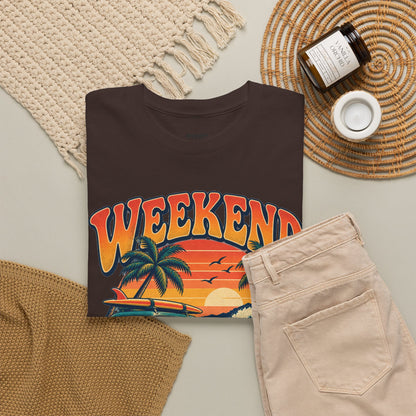 Weekend State of Mind Tee – Retro Surf Van Sunset T-Shirt