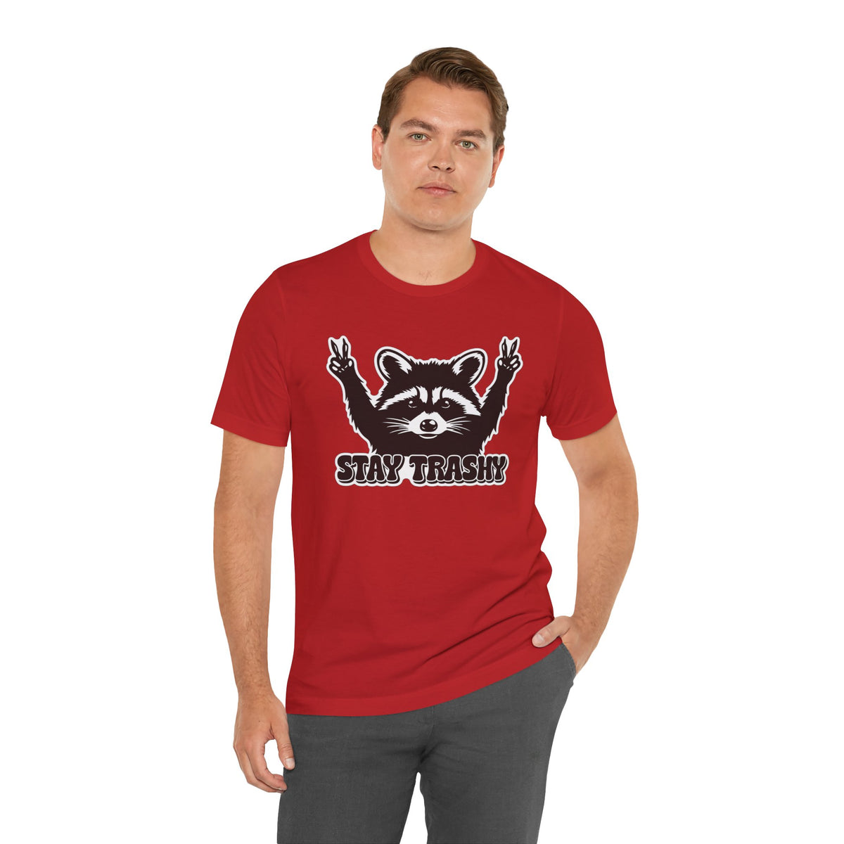 Stay Trashy Raccoon Graphic T-Shirt