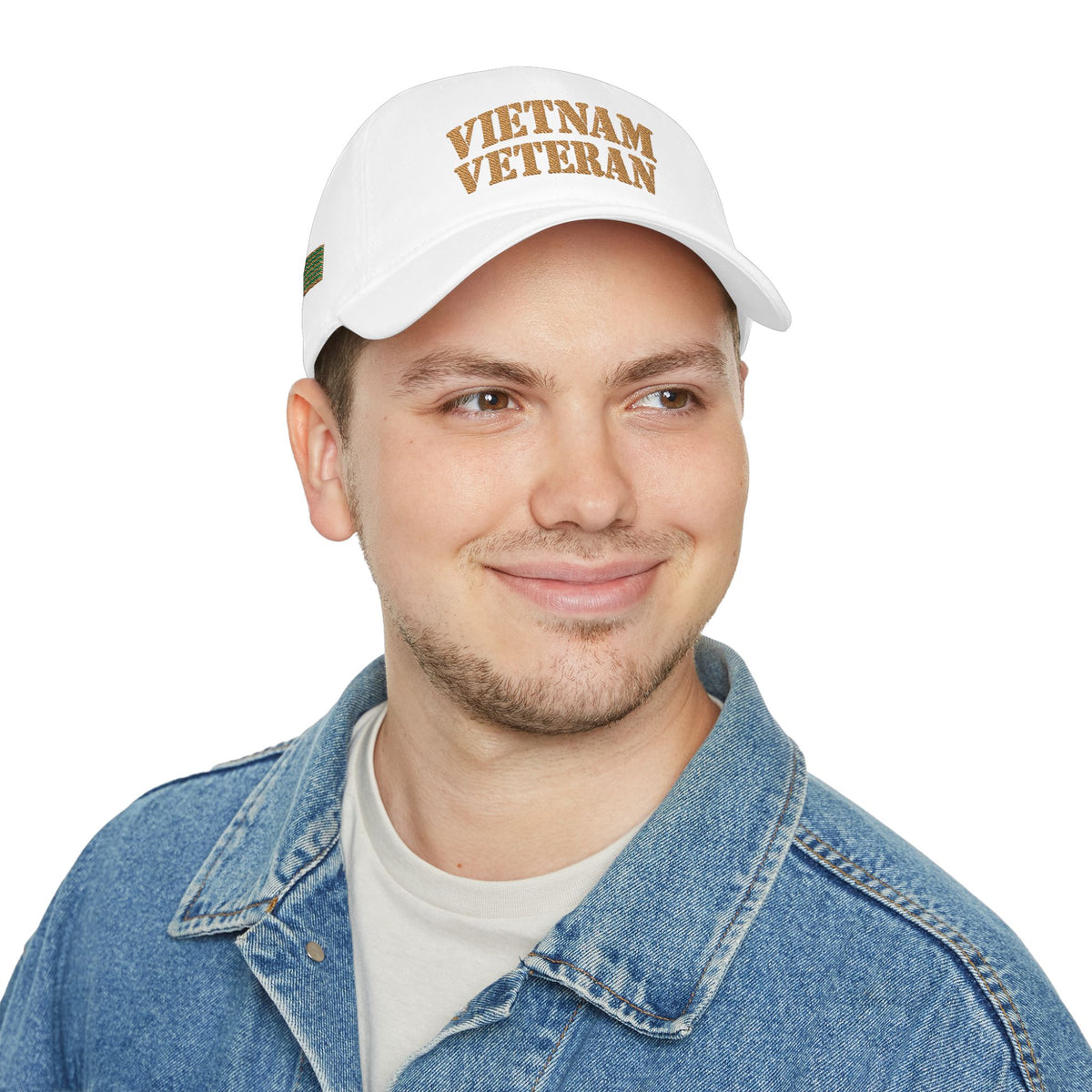 Vietnam Veteran Baseball Cap — Embroidered Gold Text Low Profile Hat for Veterans & Memorial Events