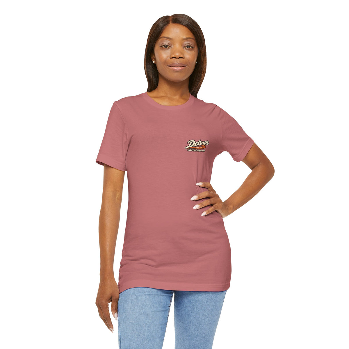 Detour Take the Long Way Road Trip Graphic T-Shirt