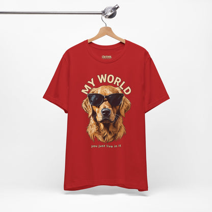 My World Golden Retriever Sunglasses T-Shirt
