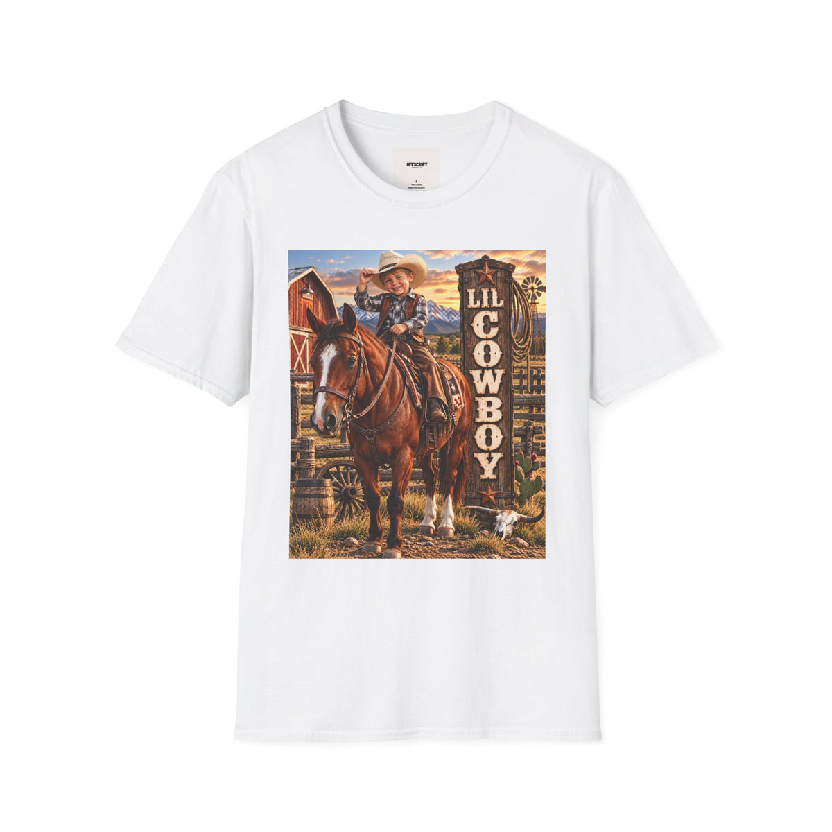 Kid's 'Lil Cowboy' T-Shirt — Cute Western Horse & Ranch Graphic