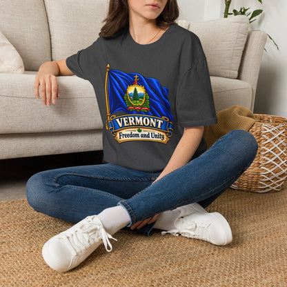 Vermont State Flag T‑Shirt — 'Freedom and Unity' Emblem Tee
