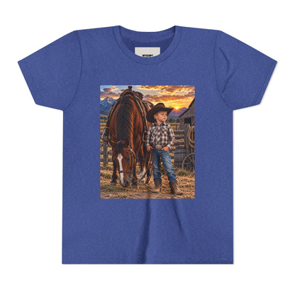 Youth Western Cowboy Tee — Little Cowboy & Horse Graphic Shirt