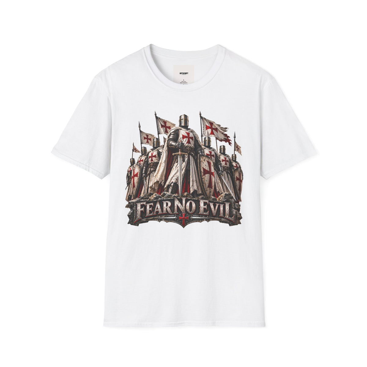 T‑Shirt — Crusader Knight 'Fear No Evil' Graphic Tee