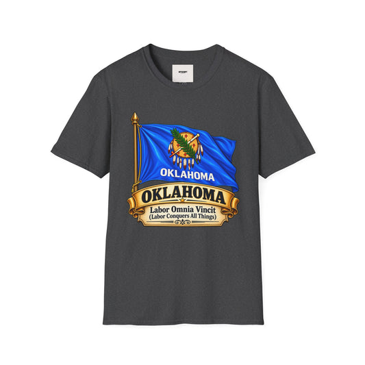 Oklahoma Flag T-Shirt — State Pride Tee with 'Oklahoma' & Seal