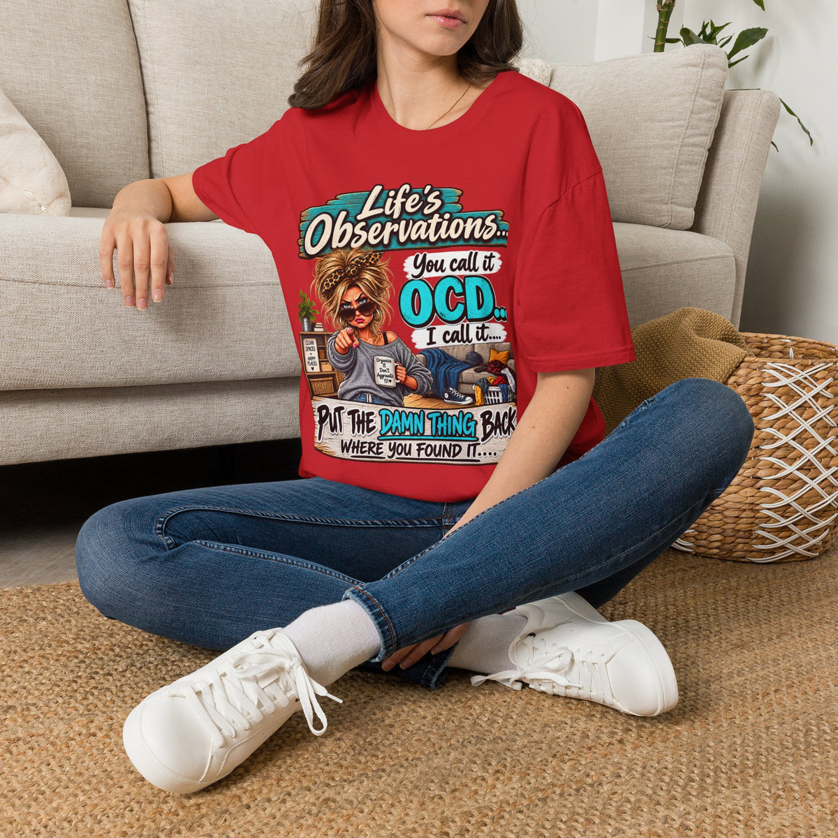 T-Shirt — "Life's Observations: You Call It OCD" Funny Graphic Tee