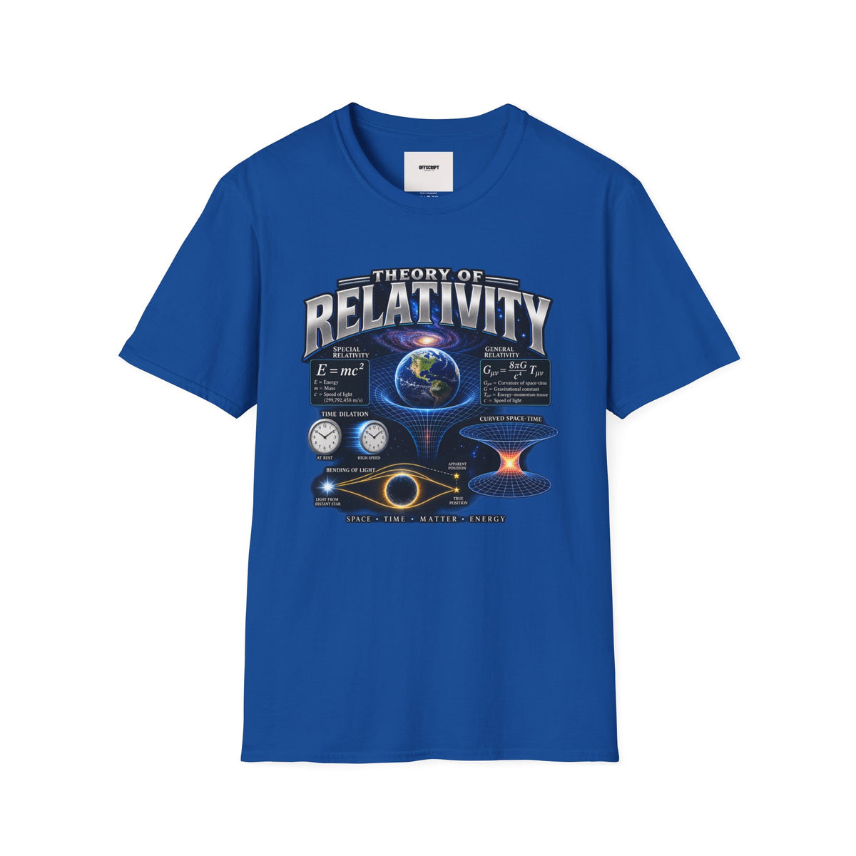 Theory of Relativity T-Shirt — Science Graphic Tee with Earth & Equations