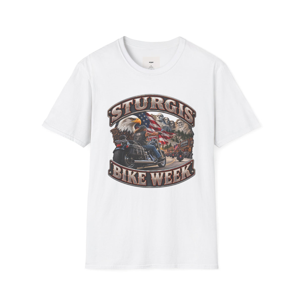 Sturgis Bike Week T-Shirt — American Eagle & Mount Rushmore Motorcycle Tee