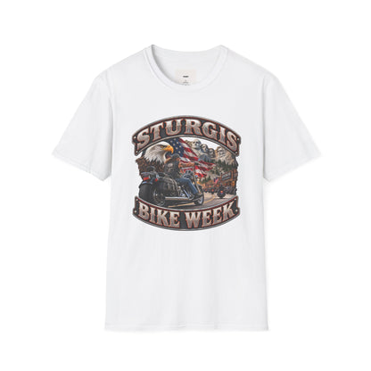 Sturgis Bike Week T-Shirt — American Eagle & Mount Rushmore Motorcycle Tee