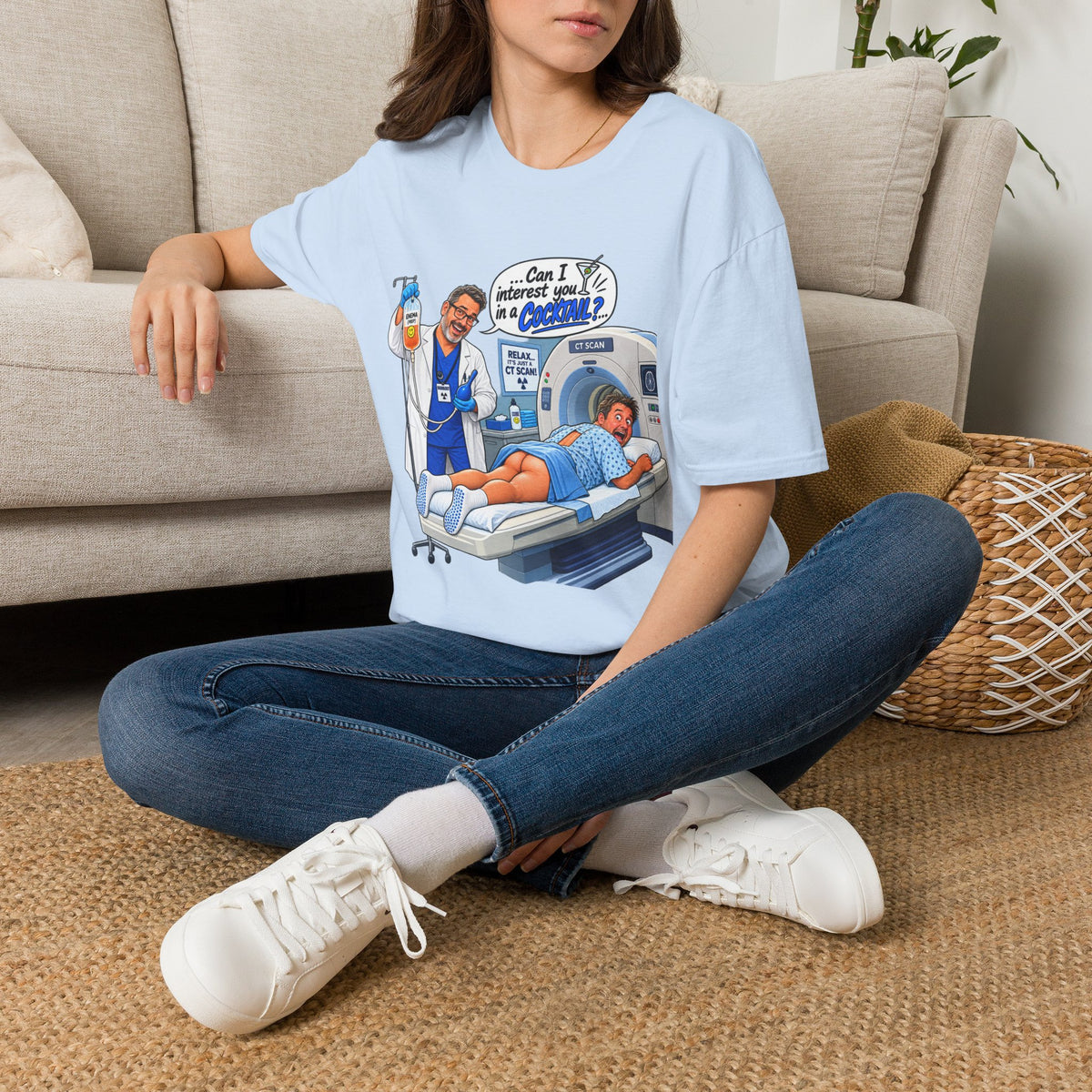 CT Tech T-Shirt — Funny ‘Can I Interest You in a Cocktail?’ Radiology Shirt