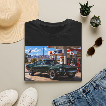Classic Mustang Gas Station Tee — Retro Muscle Car T-Shirt