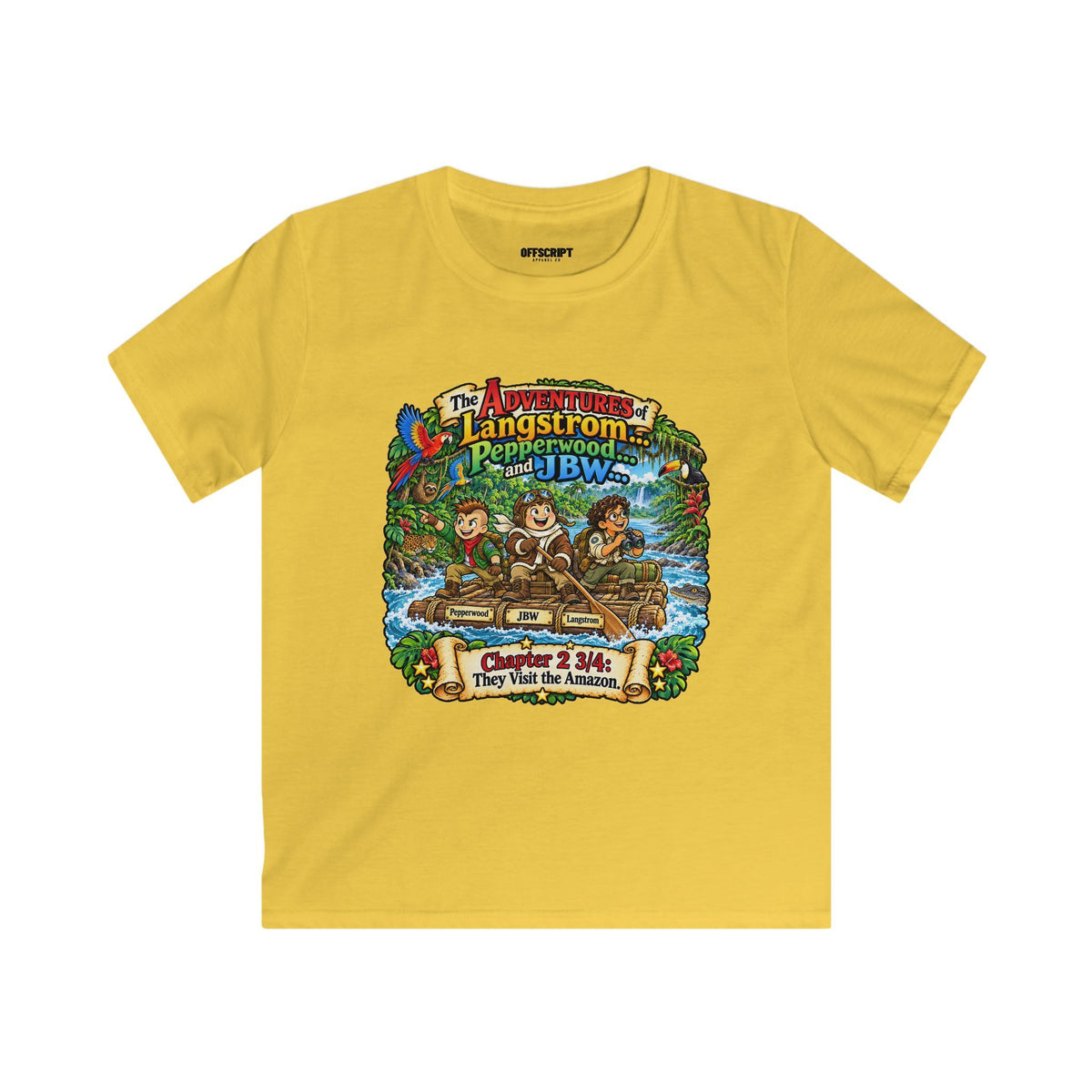 Kids Adventure Tee — 'The Adventures of Langstrom & Pepperwood' Vintage Storybook Graphic