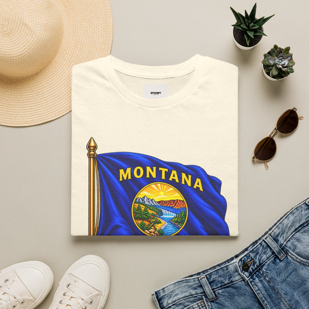 Montana Flag T-Shirt — State Seal "Oro y Plata (Gold and Silver)" Graphic Tee