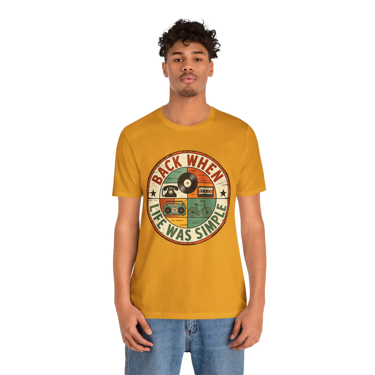 Back When Life Was Simple Vintage Retro T-Shirt