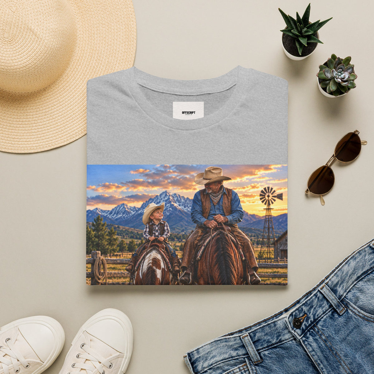 Cowboys Come in All Sizes T-Shirt — Father & Son Cowboy Western Tee